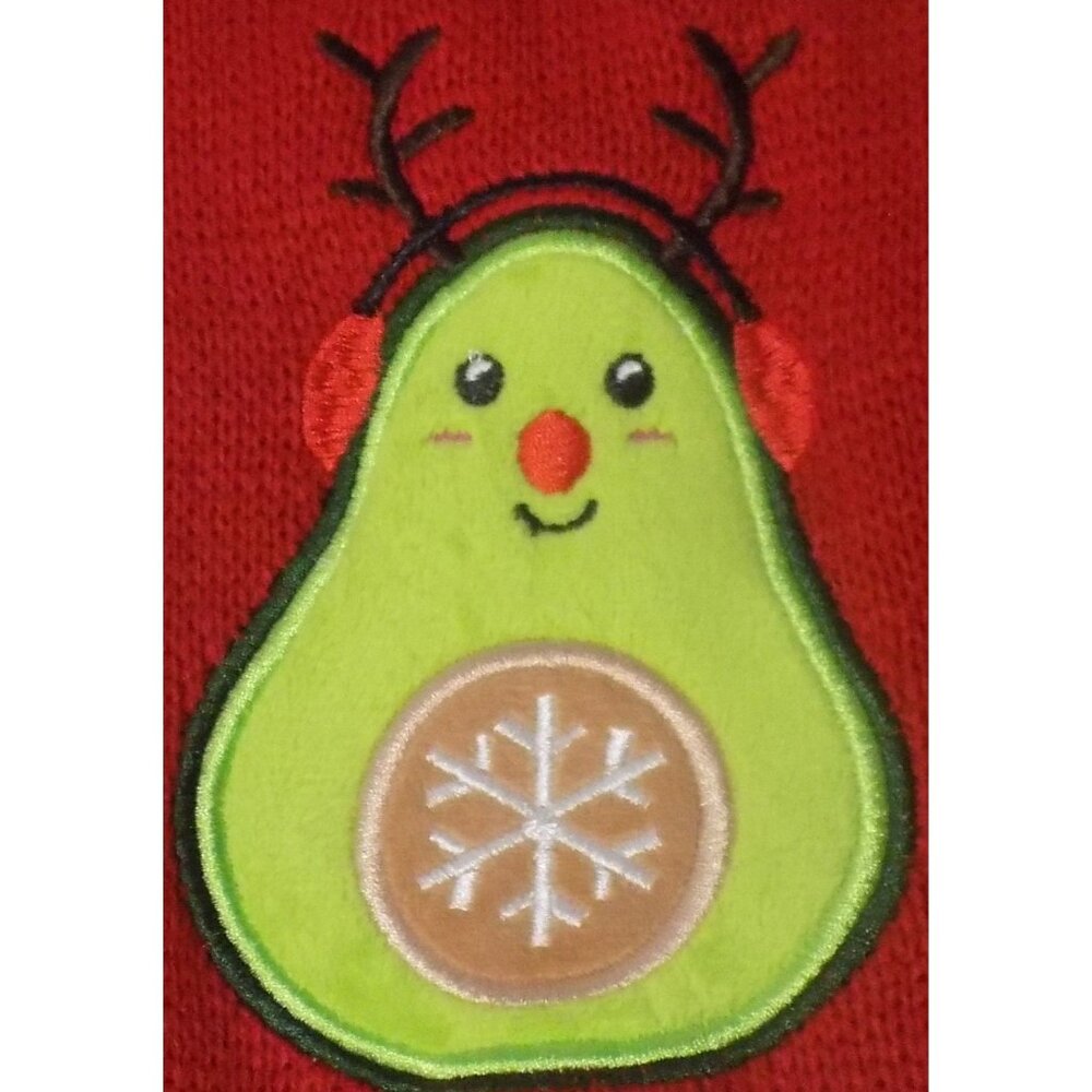 Holiday Christmas Dog Pajama-Size-Medium Reindeer Avocado NWT Knitted (Red) - Picture 3 of 7